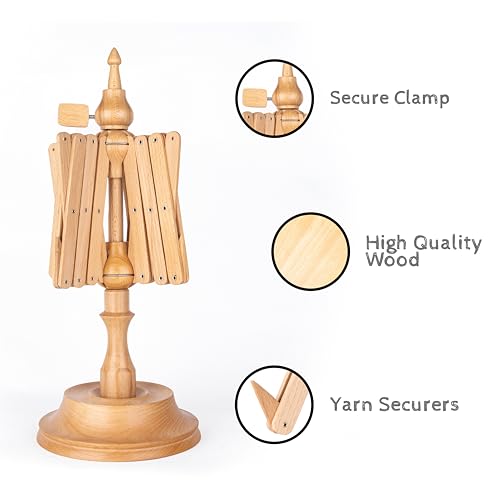 Ayan Handicraft Well Crafted Yarn Swift and Ball Winder Combo - Yarn Cake Winder, Yarn Winder and Swift, Yarn Winder Large Capacity (Beachwood Swift Only) - color: Beachwood Swift Only