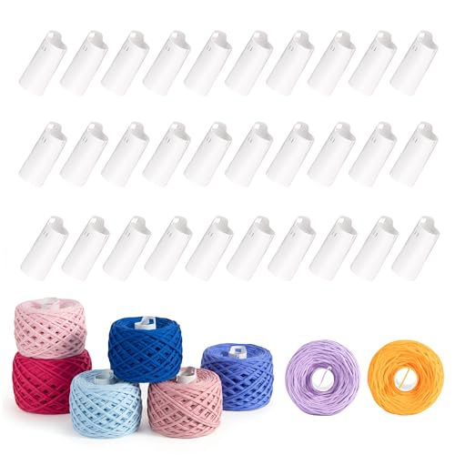 Caydo 30pcs Reusable Yarn Cake Tubes for Our Electric Yarn Winders, White | Keep Perfect Cake Shape, Stackable Tube for Tidy Yarn Storage, Practical Knitting & Crochet Accessory Tool for Craft Lovers - color: Yarn Ball Tube