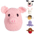 LEISURE ARTS Pudgies Animals Crochet Kit, Piggy, 3", Complete Crochet Kit, Learn to Animal Starter Kit for All Ages, Includes Instructions, DIY Amigurumi Kits - color: Piggy Pudgie