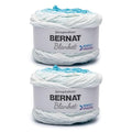 Bernat Blanket Perfect Phasing Soft Crochet Yarn, Electric Blue 2-Pack | #6 Super Bulky Yarn, 100% Polyester, Soft Crochet Yarn for Blankets, Knitting & DIY Crafts, 220yds, 300g/10.56oz per skein - color: Electric Blue, style: Blanket Perfect Phasing