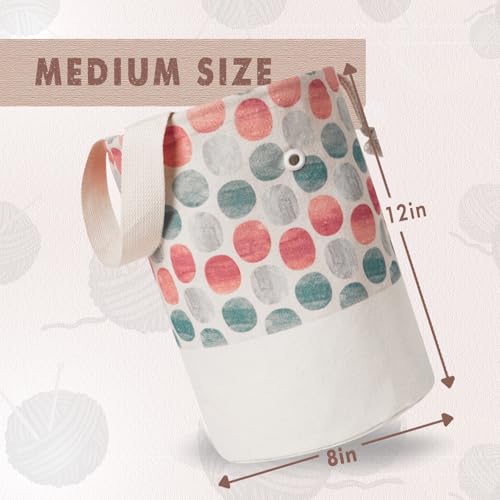 Yarn Bag, Knitting Crochet Bag, Portable Yarn Storage Bags Organizer for Crocheting Project, Store Skein Ball, Short Knitting Needle (Medium, Point Shape) - color: Point Shape, size: Medium
