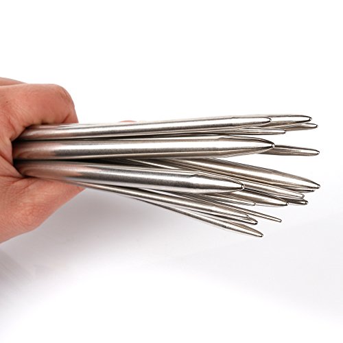 Z-Color 11 Sizes 55Pcs 7.9" Double Pointed Stainless Steel Knitting Needles Set 2MM -6.5MM