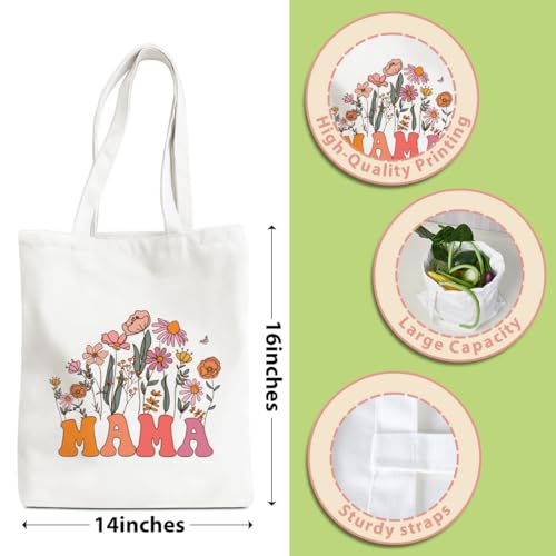 Grandma Gifts Tote Bag Birthday Mothers Day Retirement Gifts for Women Mama Nana Mimi Shoulder Bag Reusable Grocery Bags - color: Mama