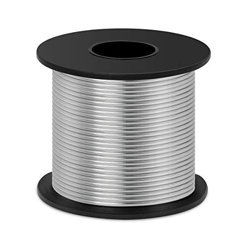 Luxiv 8/12/18 Gauge Aluminum Craft Wire, 1/2/3mm Silver/Gold/Copper Wire | Aluminum Wire And Storage Spool, Various Sizes and Colors For Jewelry Making, Sculptures, Crafts And Plant Support - color: silver, size: 12gauge(2mm)