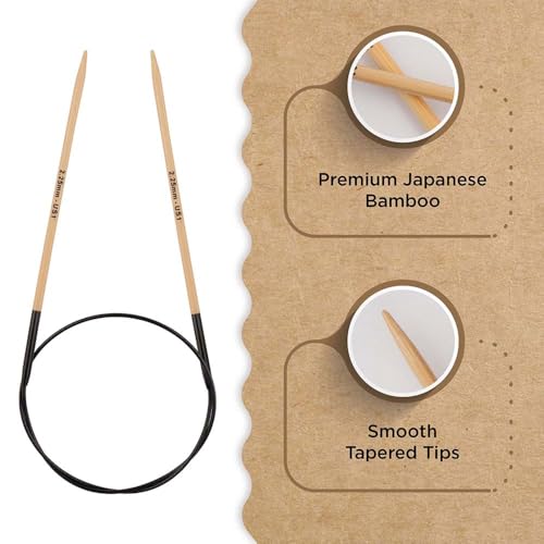 Knitter’s Pride Bamboo Luxe Fixed Circular Needle 24""(60cm) - US 1(2.25mm) - size: 2.25mm
