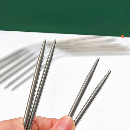 2.25mm 100cm Circular Needle, Stainless Steel Circular Knitting Needle with Flexible Cable, Metal Fixed Circular Knitting Needle Used for Large Projects of Blanket Knitting, in line with Human Design