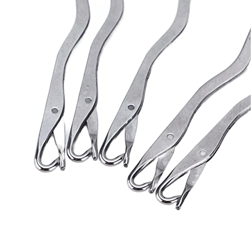 Kooingtech 5PCS Double Ended Latch Hook Tool Knitting Hook Stainless Steel | Knitting Machine Needles for Hosiery Repair or Parts Replacement