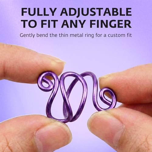 Crochet Tension Ring, Adjustable Crochet Ring for Finger, Works to Loop Yarn, Crochet Accessories, Crochet Supplies, Crochet Hooks, Gift, Resizeable, 1 Count (Purple) - color: Purple