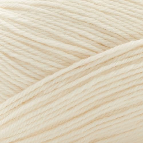 Loops & Threads Luxe Merino Solid Yarn - Yarn for Knitting, Crochet, Weaving, and Arts & Crafts - White, Wool Blend, 5.3 oz - color: White