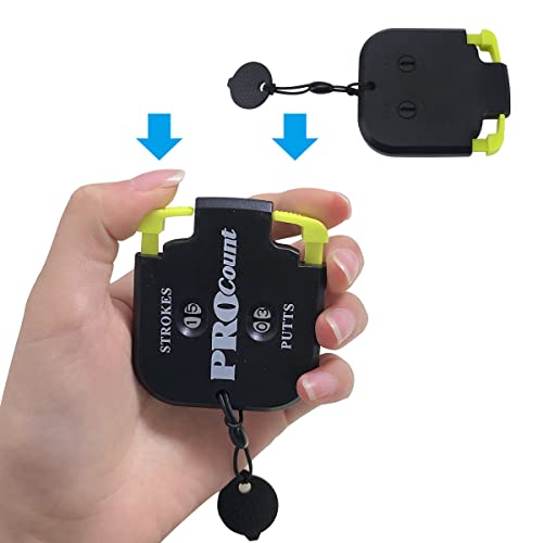 SEACLOUD 2PCS Mini Golf Tally Counter Clicker Turning Technology up to 99 Score Stroke Counter Strike up for Golf Game - style: B1+W1
