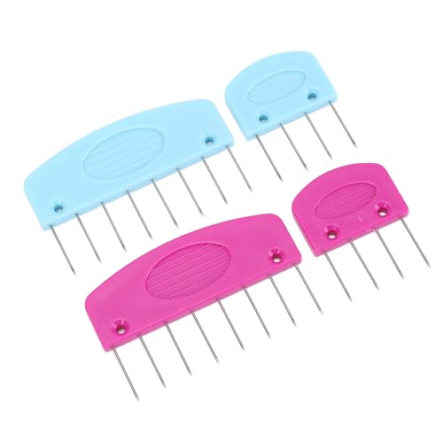 Knit Blocking Combs Stainless Steel and Plastic 20 Pcs for Knitting Crochet Lace Needlework, Dense Spaced Pins for Uniform Stretching and Professional Shaping, Prevent Curling Edge