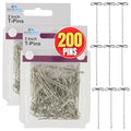 InTheOffice T Pins 2 Inch, T Pins for Blocking Knitting, Wig Pins, Foam Head, Sewing, Office Wall - 200 Pack