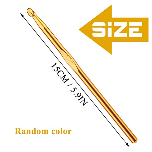 Iuuidu 6mm Aluminum Crochet Hook, Smooth Crochet Needles | Crochet Hooks for Arthritic Hands, Knitting Needles for Yarn Craft, Great Handmade DIY Present for Friends, Random Color - color: Aluminum Crochet Hook, size: 6.0mm