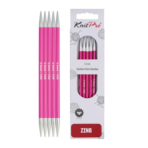 KnitPro Zing Double Pointed Needles 6" (15cm) | US Size 8 (5mm) - size: US 8 (5mm)