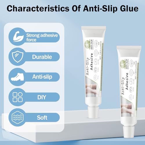 50ml White Sock Stop Glue, Washable Anti-Slip Coating for Socks | Water-based, latex-free coating adds washable, waterproof grip to socks, pet socks, mats and other fabrics. - color: white