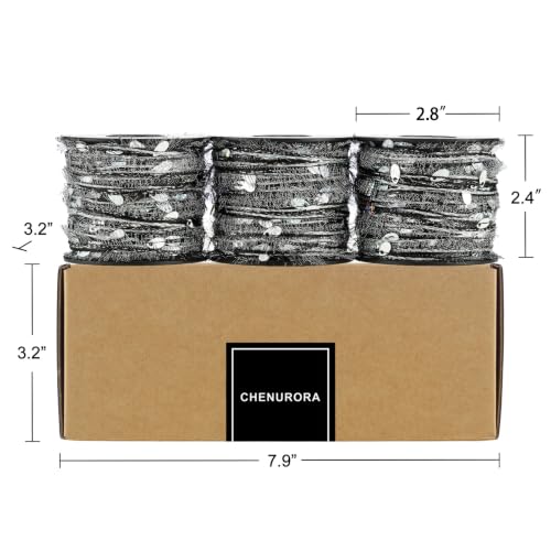Artisanal Yarn Collection Multifiber Fancy Yarn for Knitting Crocheting Crafts DIY, Set of 3 Rolls(133 Night Silver Frost) - color: 133 Night Silver Frost