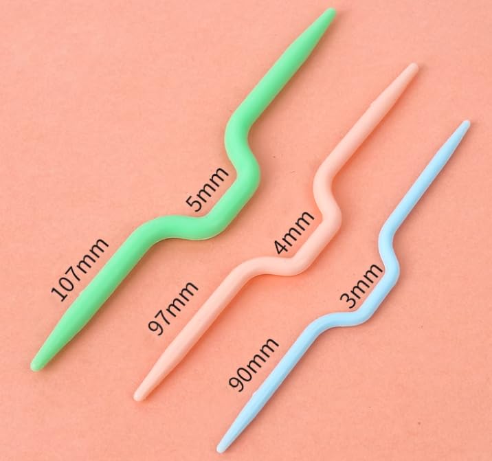 Cafurty Cable Needles for Knitting - Set of 6PCS, Knitting Cable Needles for Crafting, Sewing and Crocheting Projects