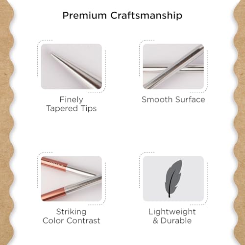 Knitter’s Pride Rosemist Fixed Circular Needles 32""(80cm) - US 10.75(7mm) - size: 7.00mm