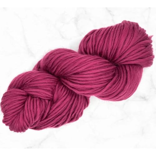 Revolution Fibers | Premium Super Bulky Merino Yarn | 100-Grams of 100% Wool Yarn Chunky Weight, Thick Wool Yarn for Knitting, Crochet, Baby Blanket, Dyed, Felting, Weaving (Mulberry) - color: Mulberry