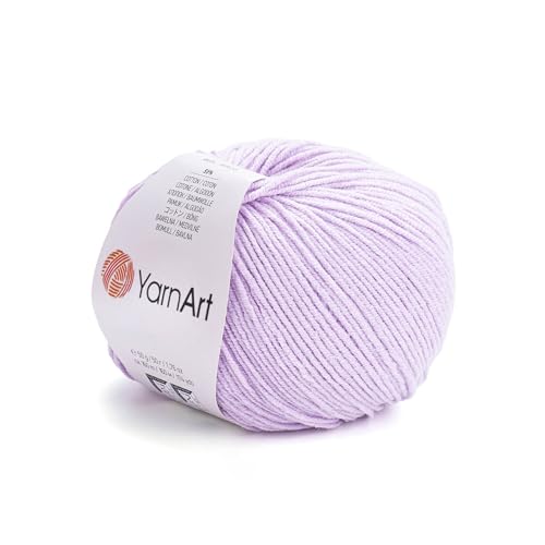 YarnArt Genius Soft Cotton Acrylic Blend Yarn - Amigurumi, Crochet and Knitting –%55 Cotton-45% Acrylic, Craft Yarn for Kids and Adults Garments, Baby Items and Accessories, 174 yds / 50 g - color: 19