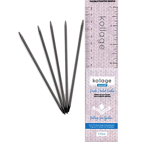 Kollage Square® Double Pointed Needles, 6" / 15 cm, Set of 5, (2 US / 2.75 mm) - size: 2 US / 2.75 mm