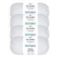 Estako Royal Cotton, 100% Mercerized Giza Cotton Yarn, White, 4-Pack | soft, silky sheen, super fine, fingering 1, sock weight, 200 g, 548 yds, baby clothes, summer tops - color: 5050 - White, size: 4 Skeins