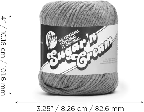 Lily Sugar 'N Cream The Original Solid Yarn, 2.5oz, Medium 4 Gauge, 100% Cotton - Jute - Machine Wash & Dry - size: 2.5 oz