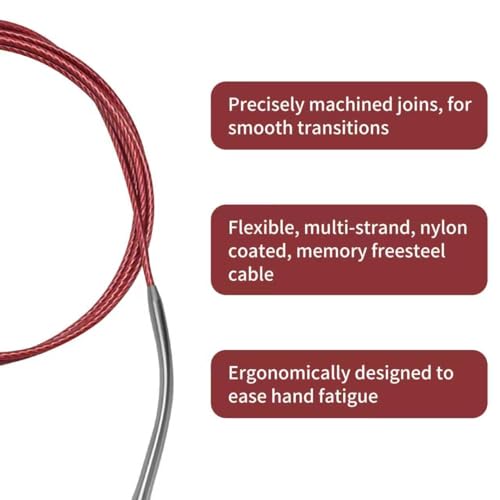 Soosui 2.0 mm Circular Knitting Needles US0, 47 inches/120 cm Curved Tail | For Beginners, Knitting Shawls, Scarves, Blankets, Large Projects - size: US0/2.0mm