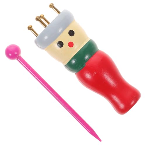 EXCEART Wooden French Knitter with Needle DIY Knitting Toy for Yarn Wool Braids Handheld Yarn Maker Craft Tool for Beginners Kids and Creative Craft Projects | For Wool Yarn, Braided Rope, Beginners and Kids, Weaving Supplies