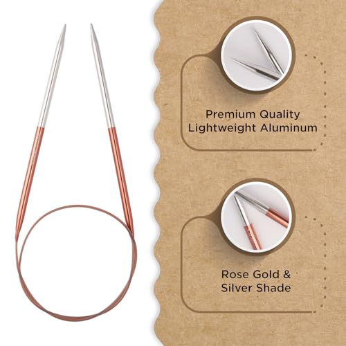 Knitter’s Pride Rosemist Fixed Circular Needles 32""(80cm) - US 8(5mm) - size: 5.00mm