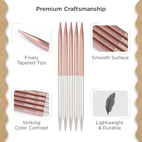 Knitter’s Pride Rosemist Double-Point Needle 8""(20cm) - US 10(6mm) - size: 6.00mm