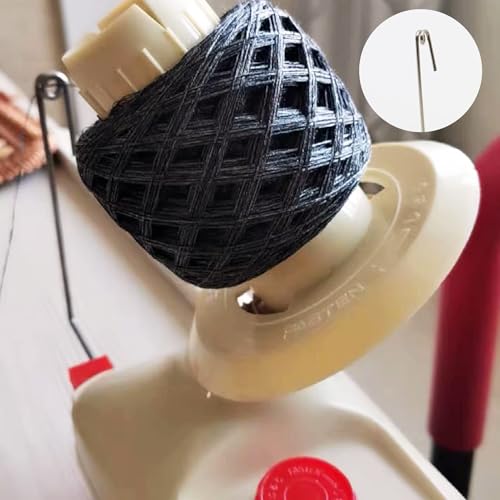 LAMXD Yarn Ball Winder and Yarn Umbrella Swift, Red Hand Operated Ball Winder 3.5 Ounce and Umbrella Swift Basic Combo Set with Metal Handle and Tabletop Clamp - size: Small Yarn Winder and Swift