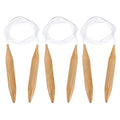 HARFINGTON 3Pcs US Size 35 (20 mm) Circular Knitting Needles, 47 Inch / 120 cm Round Wooden Needle for Handmade Projects DIY Knitting Blankets Socks Hats Sweaters - size: US Size 35 x 47 Inch