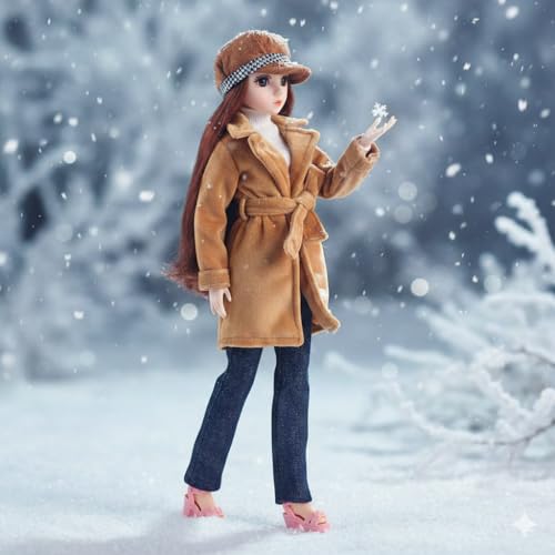 UCanaan BJD Dolls 1/4 SD Doll 18 Inch 18 Ball Jointed Doll DIY Toys with Full Set Clothes Shoes Wig Makeup, Best Gitfs for Girls Christmas Birthday - color: Brown