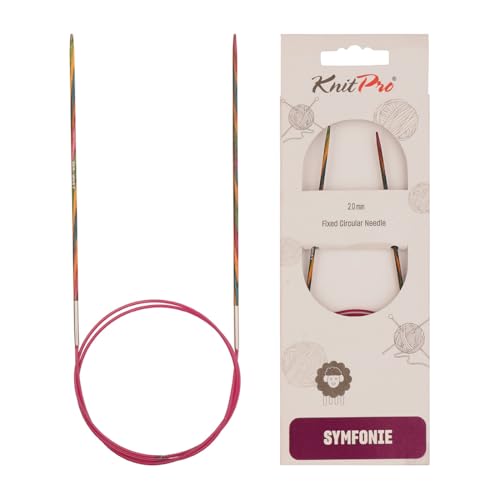 KNITPRO 100 cm x 2 mm Symfonie Fixed Circular Needles, Multi-Color - size: 2.00mm