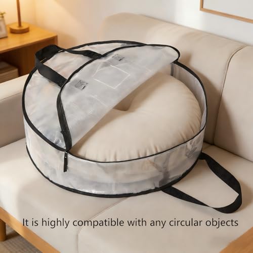 2 Pack Wreath Storage Bag, Summer, Christmas Decoration Garland Container, 24 Inch Clear Door Wreath Organizers, Moving Boxes, Packing Supplies for College - color: Circle Clear, size: 2Pack