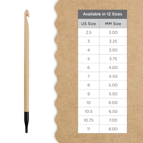 Knitter’s Pride Bamboo Luxe Afghan/Tunisian Crochet Hook - US I(5.5mm) - size: 5.50mm
