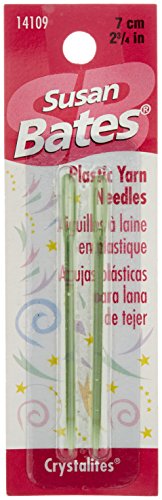 Susan Bates Crystallites Plastic Yarn Needle, 2-3/4-Inch, 2 Per Package - colors may vary