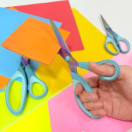 Titanium Coating Sewing Scissors Bundle, Professional Fabric Scissors Set, Ultra-Sharp Stainless Steel Blades, Ergonomic Handle, Great for Tailor, Embroidery, Craft - color: Green