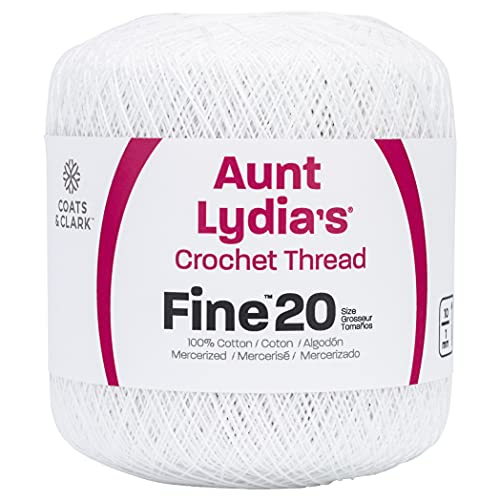 Red Heart Extra Fine Crochet - 1 Pack of 400y/365m - White - color: White