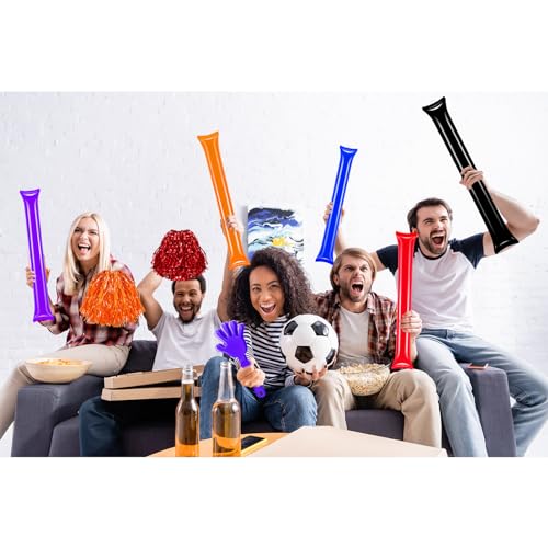 40 Pcs Orange Hand Clappers and orange Thunder Sticks Pom Poms cheerleading Noise Makers for Sporting Events Football Games School Team Spirit Items Party Favors Dance - style: orange