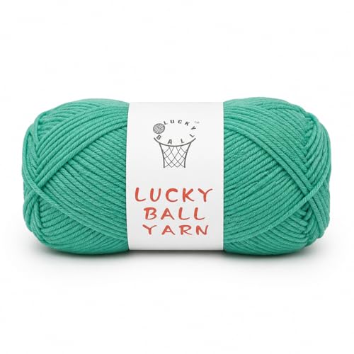 LUCKY BALL Milk Cotton Yarn, 100g / 240 yd 60% Cotton 40% Acrylic #2 Fine Sport Yarn, Soft Crochet & Knitting Yarn for Amigurumi Dolls, Baby Items, Flowers, Hats, Sweaters, Blankets(Forest Green) - color: 08-MC01