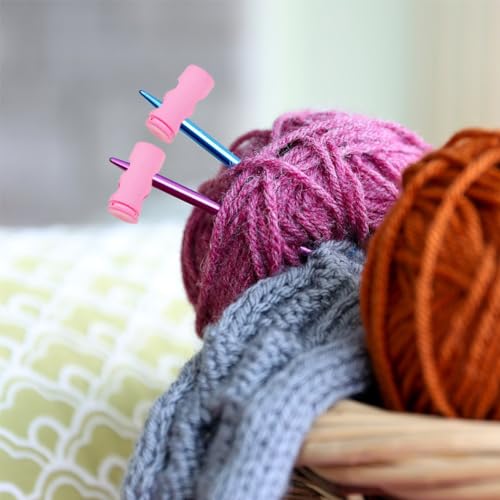 10 Pack Knitting Stitch Stoppers - Spring Needle Point Protectors, Nylon Needle Protectors - color: Color Springs