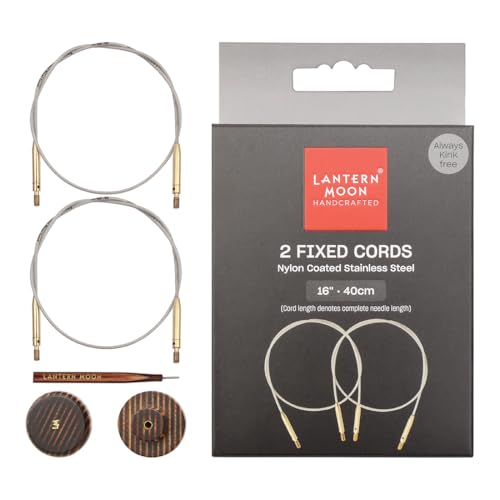 Lantern Moon Nylon Coated Stainless Steel Fixed Cords | 8"/20cm (to Make 16"/40cm IC Needle) - size: 8" cable to make 16" IC needle