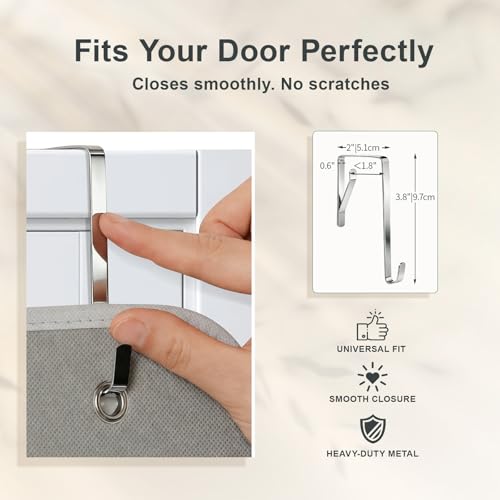 Hanging Yarn Storage Organizer 6 Zipper Closure Compartments, Knitter-Designed Over-the-Door Yarn Storage with Clear Window, Fully Enclosed, Breathable Fabric