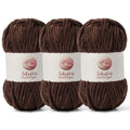 3 Pack Chunky Chenille Yarn for Crocheting, Baby Yarn for Crocheting Soft Blanket, 262.4 yds /10.5 oz Crochet Yarn, Bulky 5 Amigurumi Yarns, Fluffy Velvet Yarns for Knitting Crafts (3 Coffee) - color: 3 Coffee