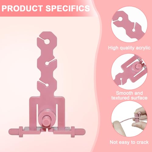 MARRTEUM 3Pcs Knitting Machines Tensioner, Stable Knit Replacement Tension Rod Adapter Accessories Compatible with Sentro 22 32 40 48 Knitting Machines (Pink)
