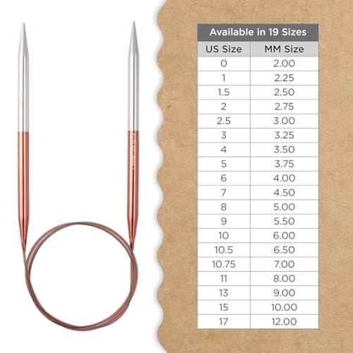 Knitter’s Pride Rosemist Fixed Circular Needles 32""(80cm) - US 10.75(7mm) - size: 7.00mm