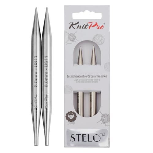 KnitPro Stelo Lace Interchangeable Tips 4" (10cm) | US Size 11 (8mm) - size: US Size 11 (8mm)