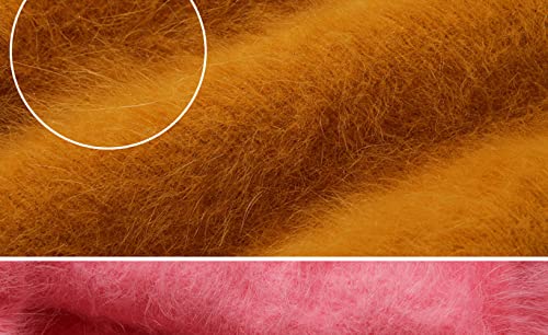 3 Balls Mink Cashmere Yarn, Luxury Fur Hairy Long Plush Mink Cashmere Yarn for Hand Knitting Crochet DIY Project 150g (Sapphire Blue) - color: Sapphire Blue